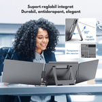 PC, gaming si accesorii - Desktop PC & monitoare - Monitoare - Monitor Extensibil si Portabil pentru laptop, Qova®, ecran 14 inchi FHD 1080P IPS, Pliabil la 360 de Grade, Tri-screen - Infinity.ro