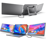 PC, gaming si accesorii - Desktop PC & monitoare - Monitoare - Monitor Extensibil si Portabil pentru laptop, Qova®, ecran 14 inchi FHD 1080P IPS, Pliabil la 360 de Grade, Tri-screen - Infinity.ro