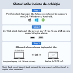PC, gaming si accesorii - Desktop PC & monitoare - Monitoare - Monitor Extensibil si Portabil pentru laptop, Qova®, ecran 14 inchi FHD 1080P IPS, Pliabil la 360 de Grade, Tri-screen - Infinity.ro