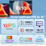 PC, gaming si accesorii - Desktop PC & monitoare - Monitoare - Monitor Extensibil si Portabil pentru laptop, Qova®, Extensie de ecran Duale de 16 inch IPS, 1920x1200, sRGB 120%, 16:10 - Infinity.ro