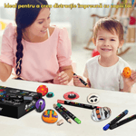 Carti si Birotica - Birotica - Instrumente de scris - Creioane - Set 36 de carioci profesionale Acrilice, 72 Culori cu cerneala pe baza de apa, Qova®,multicolore pentru desen,Varf dublu - Infinity.ro