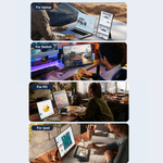 PC, gaming si accesorii - Desktop PC & monitoare - Monitoare - Monitor Portabil Qova® de 16" inch, 1920x1200, USB-C & Mini HDMI, Ultra-Subtire, Ecran mare IPS 16:10,Vertical/Orizontal - Infinity.ro