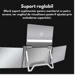 PC, gaming si accesorii - Desktop PC & monitoare - Monitoare - Monitor Triplu Extensibil si Portabil pentru laptop, QOVA®, Quad Screen de 16 inch, 3 Ecrane IPS 16:10 - Full HD 1200p - Infinity.ro