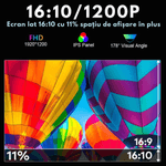 PC, gaming si accesorii - Desktop PC & monitoare - Monitoare - Monitor Triplu Extensibil si Portabil pentru laptop, QOVA®, Quad Screen de 16 inch, 3 Ecrane IPS 16:10 - Full HD 1200p - Infinity.ro