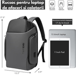 Laptop, Telefoane si Tablete - Laptopuri si accesorii - Accesorii Laptop - Genti laptop - Rucsac Multifunctional pentru Laptop de 15.6 inch, de Calatorie Unisex, Design Smart Casual, cu multiple Compartimente - Infinity.ro