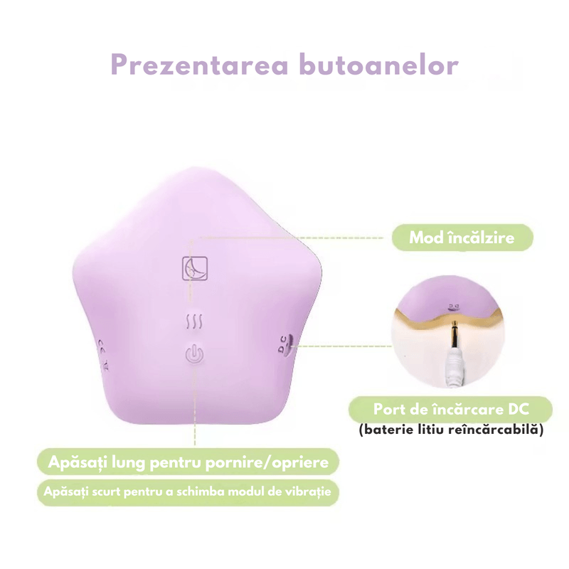 Ingrijire personala si Cosmetice - Sanatate si wellness - Articole wellness - Aparate si dispozitive de masaj - Aparat de masaj pentru lactatie cu incalzire si vibratii –10 moduri, 2 niveluri de temperatura,Dispozitiv Masaj alaptare - Infinity.ro