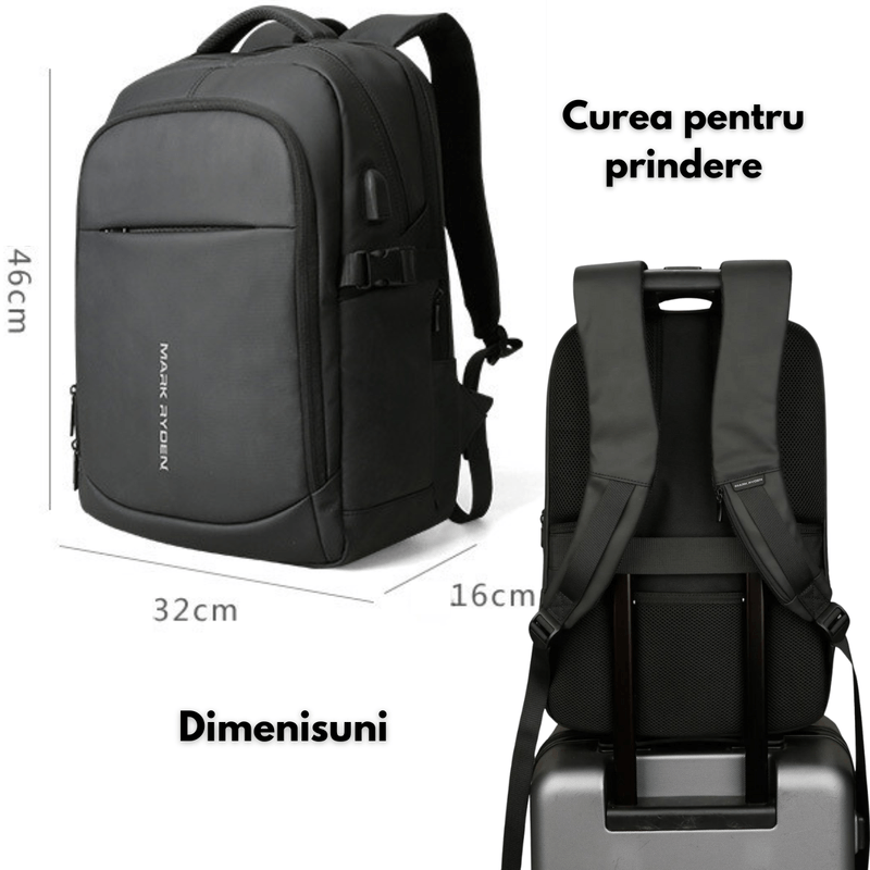 Laptop, Telefoane si Tablete - Laptopuri si accesorii - Accesorii Laptop - Genti laptop - Rucsac pentru Laptop de 16 inch, Multifunctional, Stil Casual MARK RYDEN, Design Ergonomic si Confortabil - Infinity.ro