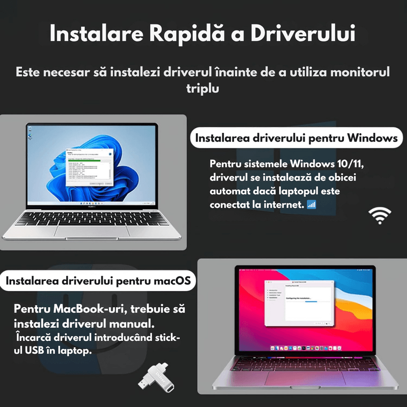 PC, gaming si accesorii - Desktop PC & monitoare - Monitoare - Monitor Extensibil si Portabil pentru laptop, QOVA®, Quad Screen de 14 inch, 3 Ecrane IPS - Full HD 1080p pliabile - Infinity.ro