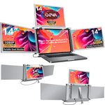 PC, gaming si accesorii - Desktop PC & monitoare - Monitoare - Monitor Extensibil si Portabil pentru laptop, QOVA®, Quad Screen de 14 inch, 3 Ecrane IPS - Full HD 1080p pliabile - Infinity.ro