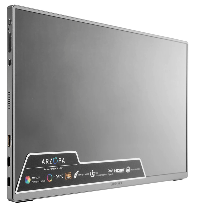 PC, gaming si accesorii - Desktop PC & monitoare - Monitoare - Monitor Portabil Arzopa & Qova® de 13,3" inch, Ecran OLED, 1920*1080, Ultra-portabil, 100% sRGB, HDR 10, 60Hz,USB-C/HDMi - Infinity.ro