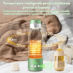 Jucarii, Copii si Bebe - Hrana si alaptare - Biberoane, suzete si accesorii hranire - Incalzitoare si termosuri bebe - Incalzitor Portabil Inteligent pentru Lapte si Lapte Matern –9000 mAh, Incalzire Rapida in 3 Minute,5 Trepte Temperatura - Infinity.ro