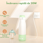 Jucarii, Copii si Bebe - Hrana si alaptare - Biberoane, suzete si accesorii hranire - Incalzitoare si termosuri bebe - Incalzitor Portabil Inteligent pentru Lapte si Lapte Matern –9000 mAh, Incalzire Rapida in 3 Minute,5 Trepte Temperatura - Infinity.ro