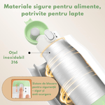 Jucarii, Copii si Bebe - Hrana si alaptare - Biberoane, suzete si accesorii hranire - Incalzitoare si termosuri bebe - Incalzitor Portabil Inteligent pentru Lapte si Lapte Matern –9000 mAh, Incalzire Rapida in 3 Minute,5 Trepte Temperatura - Infinity.ro