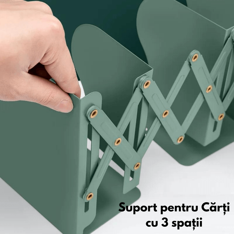 Carti si Birotica - Carti - Accesorii pentru cititori - Suport pentru Carti Extensibil, Reviste, Jocuri Video, din metal, INCO®, cu Compartiment pentru Pixuri, Reglabil - Infinity.ro
