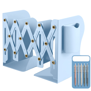 Suport pentru Carti Extensibil, Reviste, Jocuri Video, din metal, INCO®, cu Compartiment pentru Pixuri, Reglabil