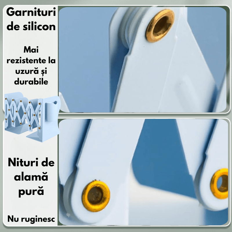 Carti si Birotica - Carti - Accesorii pentru cititori - Suport pentru Carti Extensibil, Reviste, Jocuri Video, din metal, INCO®, cu Compartiment pentru Pixuri, Reglabil - Infinity.ro