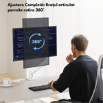 PC, gaming si accesorii - Desktop PC & monitoare - Accesorii monitoare - Suport Monitor, pentru Birou, Multifunctional cu Brat Reglabil, Suport prindere inclus, Compatibil cu Ecrane de 13-32" - Infinity.ro