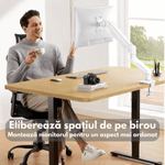 PC, gaming si accesorii - Desktop PC & monitoare - Accesorii monitoare - Suport Monitor, pentru Birou, Multifunctional cu Brat Reglabil, Suport prindere inclus, Compatibil cu Ecrane de 13-32" - Infinity.ro