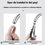 Casa si Gradina - Sanitare - Lavoar baie si accesorii - Accesorii baterii sanitare - Cap pentru Robinet, INCO®, Adaptor Universal si flexibil pentru Baterie, Extractabil cu Presiune Ajustabila si 3 moduri - Infinity.ro