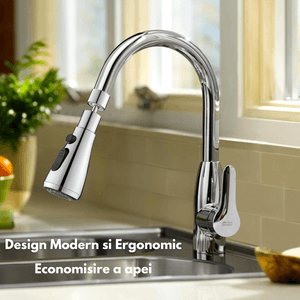 Cap pentru Robinet, INCO®, Adaptor Universal si flexibil pentru Baterie, Extractabil cu Presiune Ajustabila si 3 moduri