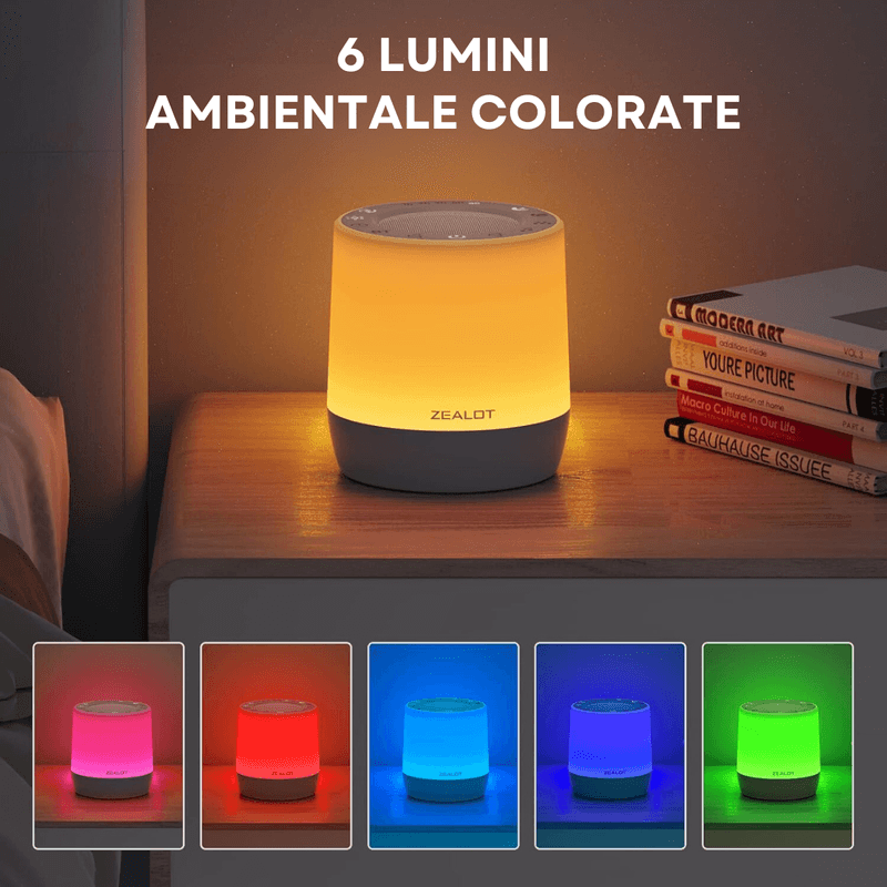 TV, Audio-Video si Foto - Portabile audio - Boxe portabile - Dispozitiv Sunete Albe INCO®, pentru copii si adulti, Difuzor portabil Bluetooth, suport casti, 16 sunete, baterie 1800 - Infinity.ro