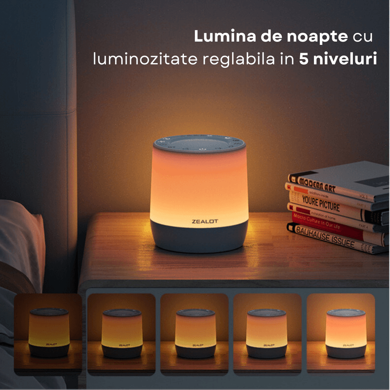 TV, Audio-Video si Foto - Portabile audio - Boxe portabile - Dispozitiv Sunete Albe INCO®, pentru copii si adulti, Difuzor portabil Bluetooth, suport casti, 16 sunete, baterie 1800 - Infinity.ro