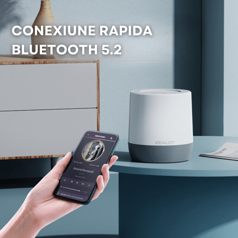 TV, Audio-Video si Foto - Portabile audio - Boxe portabile - Dispozitiv Sunete Albe INCO®, pentru copii si adulti, Difuzor portabil Bluetooth, suport casti, 16 sunete, baterie 1800 - Infinity.ro