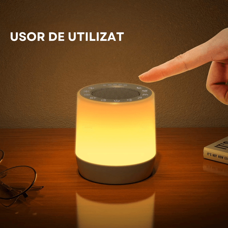 TV, Audio-Video si Foto - Portabile audio - Boxe portabile - Dispozitiv Sunete Albe INCO®, pentru copii si adulti, Difuzor portabil Bluetooth, suport casti, 16 sunete, baterie 1800 - Infinity.ro