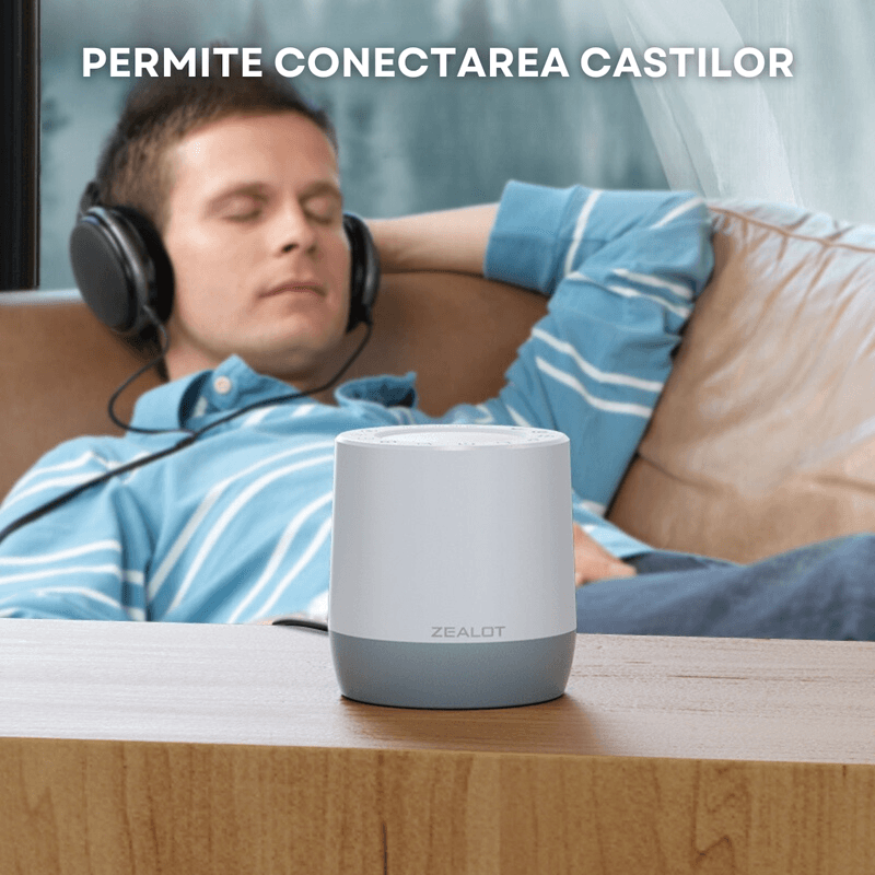 TV, Audio-Video si Foto - Portabile audio - Boxe portabile - Dispozitiv Sunete Albe INCO®, pentru copii si adulti, Difuzor portabil Bluetooth, suport casti, 16 sunete, baterie 1800 - Infinity.ro