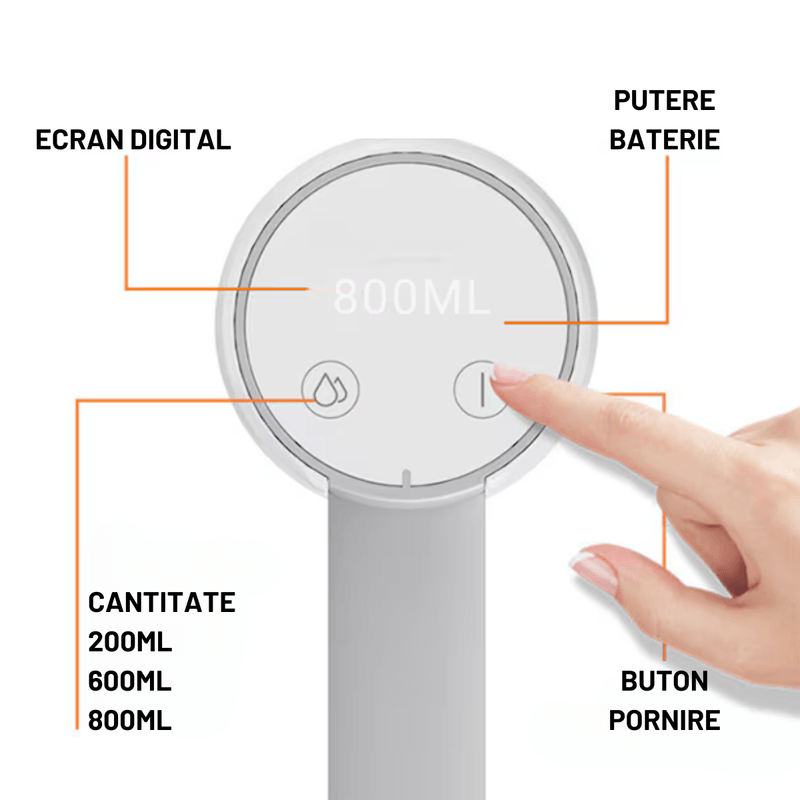 Casa si Gradina - Mobilier - Organizare si depozitare - Dozatoare/dispensere de apa - Pompa electrica inteligenta pentru bidonul cu apa, INCO®, 6 functii de reglare cu Touch, capat pliabil, incarcare USB - Infinity.ro