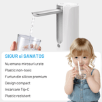 Casa si Gradina - Mobilier - Organizare si depozitare - Dozatoare/dispensere de apa - Pompa electrica inteligenta pentru bidonul cu apa, INCO®, 6 functii de reglare cu Touch, capat pliabil, incarcare USB - Infinity.ro