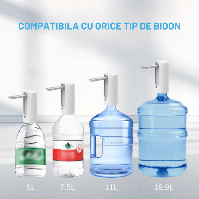 Casa si Gradina - Mobilier - Organizare si depozitare - Dozatoare/dispensere de apa - Pompa electrica inteligenta pentru bidonul cu apa, INCO®, 6 functii de reglare cu Touch, capat pliabil, incarcare USB - Infinity.ro