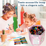 Carti si Birotica - Birotica - Instrumente de scris - Creioane - Set Creativ cu 93 de creioane colorate, carioci, markere, creta colorata si acuarele, INCO®, Markere pentru desen - Infinity.ro
