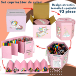 Carti si Birotica - Birotica - Instrumente de scris - Creioane - Set Creativ cu 93 de creioane colorate, carioci, markere, creta colorata si acuarele, INCO®, Markere pentru desen - Infinity.ro