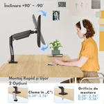 PC, gaming si accesorii - Desktop PC & monitoare - Accesorii monitoare - Suport Monitor, pentru Birou, Multifunctional cu Brat Reglabil, Suport prindere inclus, Compatibil cu Ecrane de 13-32" - Infinity.ro