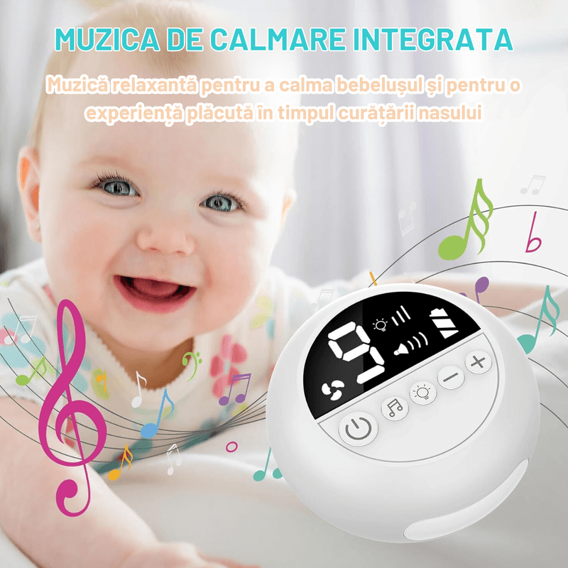 Jucarii, Copii si Bebe - Igiena si ingrijire - Accesorii ingrijire copii - Aspiratoare nazale si accesorii - Aspirator nazal electric pentru bebelusi si copii silentios INCO®, 9 niveluri de aspiratie reglabile, 3 varfuri silicon - Infinity.ro
