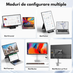 PC, gaming si accesorii - Desktop PC & monitoare - Monitoare - Monitor Portabil si Extensibil de 23.8 inch, Qova®, Ecran IPS, Full HD 1080p, 100Hz, 300 Nits, 120% sRGB, raport 16:9 - Infinity.ro