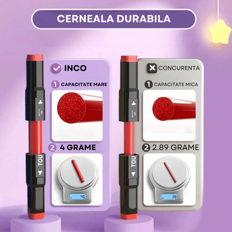 Carti si Birotica - Birotica - Instrumente de scris - Creioane - Set 48 de carioci profesionale, cerneala pe baza de alcool, Qova®, multicolore pentru desen, varf dublu subtire si gros - Infinity.ro