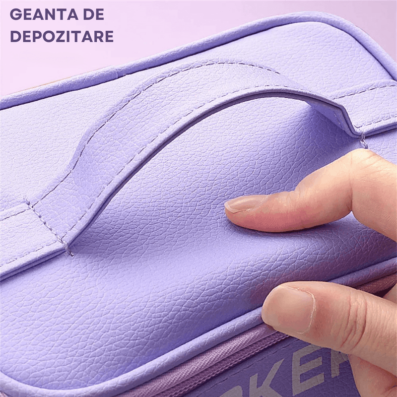 Carti si Birotica - Birotica - Instrumente de scris - Creioane - Set 48 de carioci profesionale, cerneala pe baza de alcool, Qova®, multicolore pentru desen, varf dublu subtire si gros - Infinity.ro