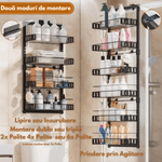 Casa si Gradina - Sanitare - Suporturi si accesorii baie - Suporturi baie - Raft Universal cu 2 Polite, din Otel inoxidabil, Etajera Multifunctionala Qova® pentru Baie sau Bucatarie, Suport - Infinity.ro