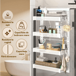 Casa si Gradina - Sanitare - Suporturi si accesorii baie - Suporturi baie - Raft universal cu 4 Polite, din otel inoxidabil, Etajera Multifunctionala Qova® pentru Baie sau Bucatarie, Suport - Infinity.ro