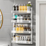 Casa si Gradina - Sanitare - Suporturi si accesorii baie - Suporturi baie - Raft universal cu 4 Polite, din otel inoxidabil, Etajera Multifunctionala Qova® pentru Baie sau Bucatarie, Suport - Infinity.ro