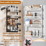 Casa si Gradina - Sanitare - Suporturi si accesorii baie - Suporturi baie - Raft Universal cu 2 Polite, din otel inoxidabil, Etajera Multifunctionala Qova® pentru Baie sau Bucatarie, Suport - Infinity.ro