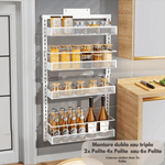 Casa si Gradina - Sanitare - Suporturi si accesorii baie - Suporturi baie - Raft Universal cu 2 Polite, din otel inoxidabil, Etajera Multifunctionala Qova® pentru Baie sau Bucatarie, Suport - Infinity.ro