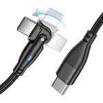 Laptop, Telefoane si Tablete - Telefoane mobile si accesorii - Accesorii Telefoane - Cabluri si adaptoare telefoane - Cablu CRZ Fast Charging Type C - Type C cu cap rotativ 180 grade - Infinity.ro