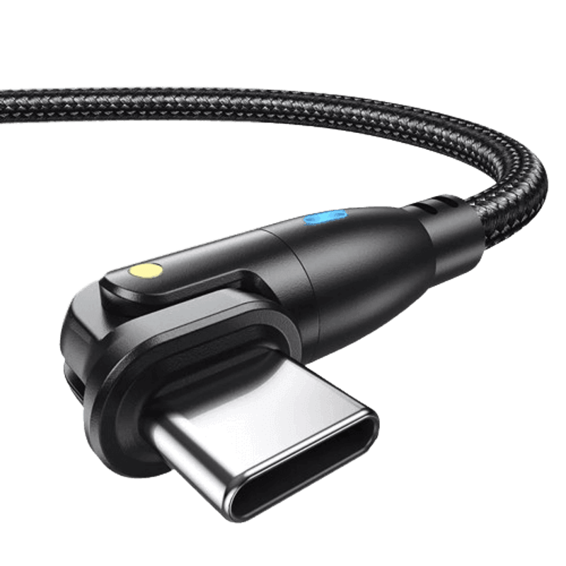 Laptop, Telefoane si Tablete - Telefoane mobile si accesorii - Accesorii Telefoane - Cabluri si adaptoare telefoane - Cablu CRZ Fast Charging Type C - Type C cu cap rotativ 180 grade - Infinity.ro