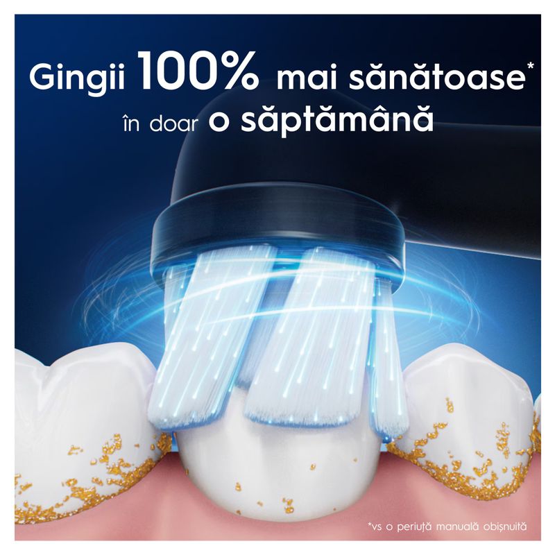 Ingrijire personala si Cosmetice - Igiena dentara - Rezerve si accesorii - Rezerve periuta de dinti electrica Oral-B iO Gentle Care, compatibile doar cu seria iO, Negru, 8 buc - Infinity.ro