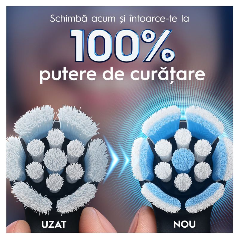 Ingrijire personala si Cosmetice - Igiena dentara - Rezerve si accesorii - Rezerve periuta de dinti electrica Oral-B iO Gentle Care, compatibile doar cu seria iO, Negru, 8 buc - Infinity.ro