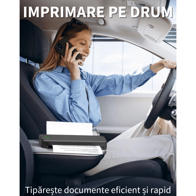 PC, gaming si accesorii - Imprimante, scanere & consumabile - Imprimante - Imprimante termice - Imprimanta termica A4 portabila VITTALIST 203DPI, BT/WiFi/USB, fara cerneala, tatuaje/documente, iOS/Android/Windows/Mac - Infinity.ro