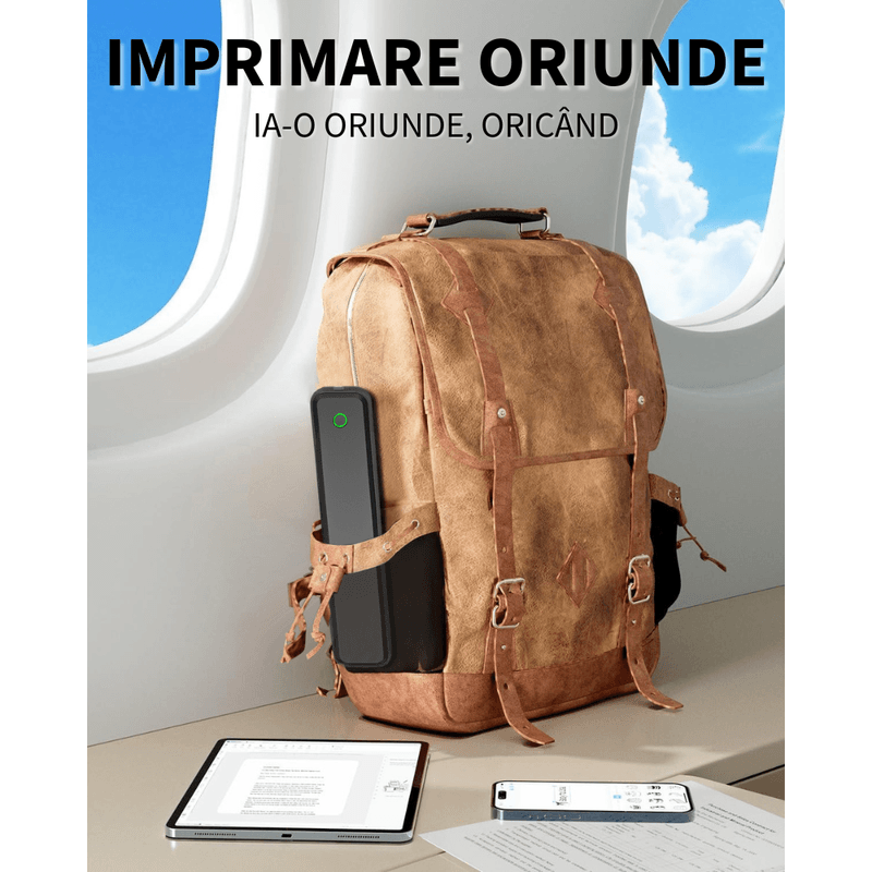 PC, gaming si accesorii - Imprimante, scanere & consumabile - Imprimante - Imprimante termice - Imprimanta termica A4 portabila VITTALIST 203DPI, BT/WiFi/USB, fara cerneala, tatuaje/documente, iOS/Android/Windows/Mac - Infinity.ro